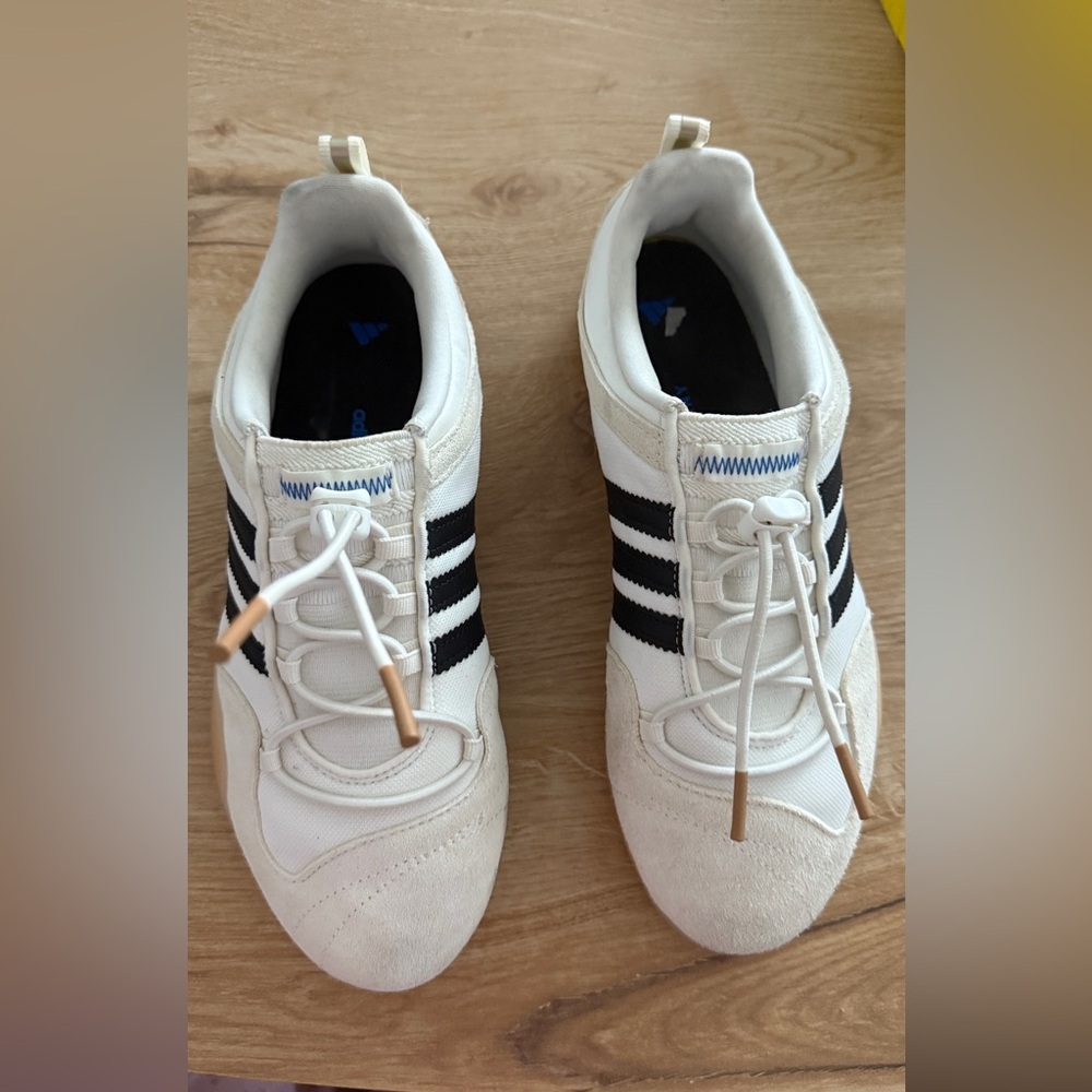 Bad Bunny Adidas Cream/Off White and Black Athletic Shoes